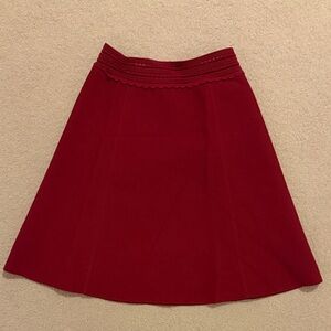 Sandro Vibrant Red A-Line Skirt